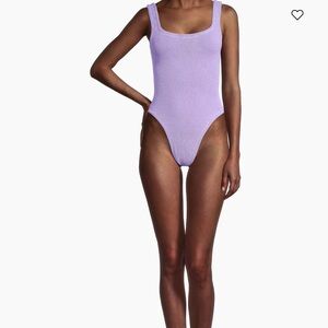 Classic Hunza G One Piece Swimsuit in Lilac